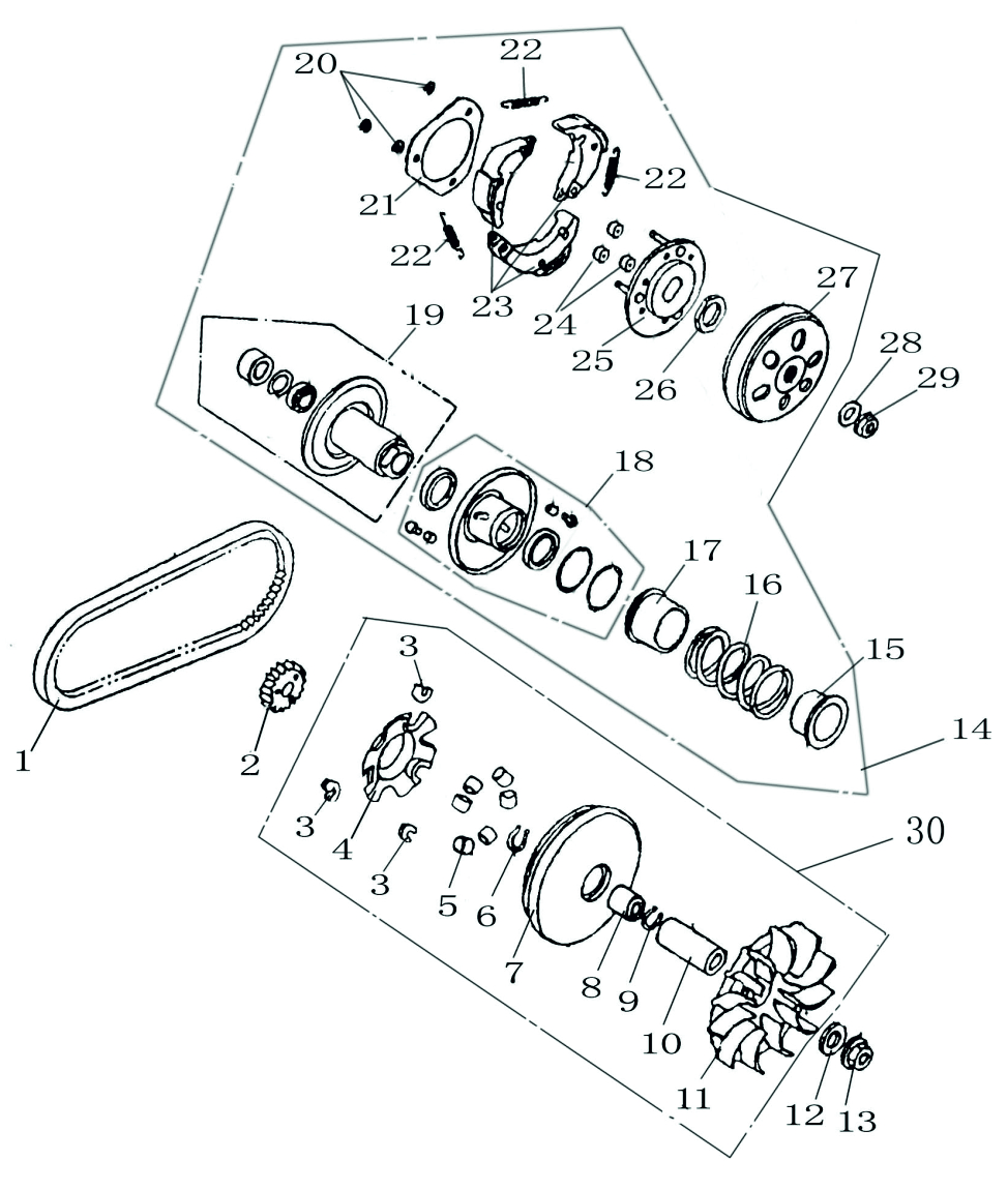 Motor GY6 sek10